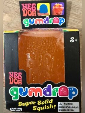 SCHYLLING NEEDOH  Orange GUMDROP Super Solid Squish Toy. Trending!! New In Box
